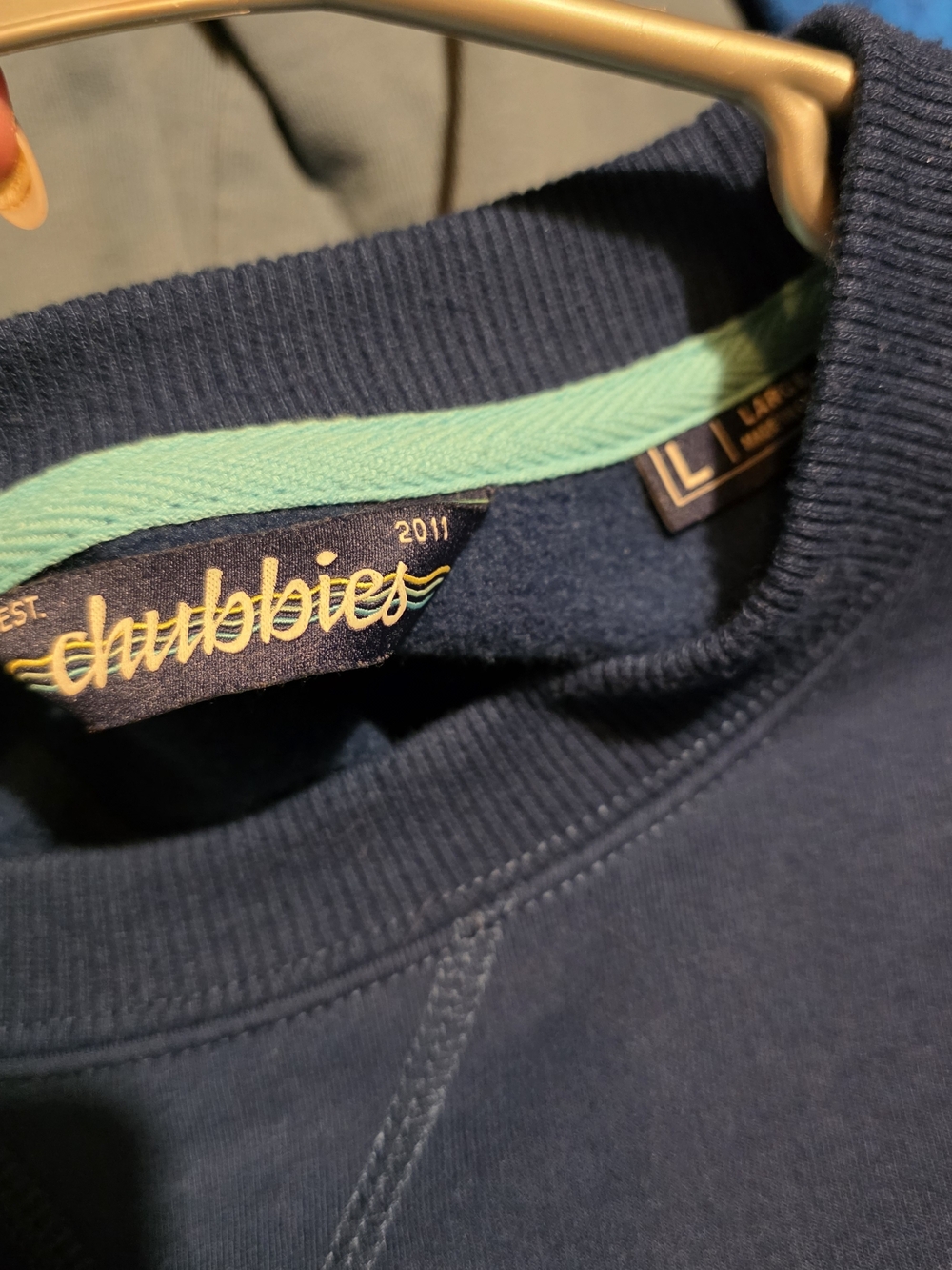 chubbies Navy Pickleball Graphic Crewneck Sweatshirt EUC Large - Picture 2 of 2